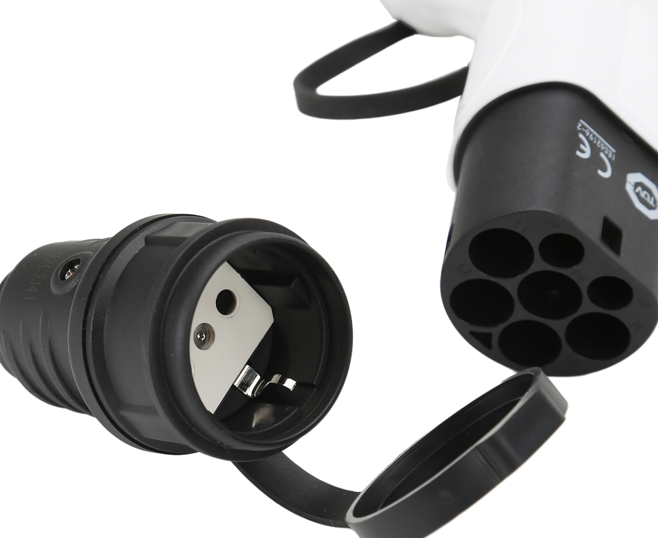 Adaptateur Type 2 Vers Prise Schuko 16A 3500W - Pour Recharger Vélos, Scooters, Fauteuils électriques